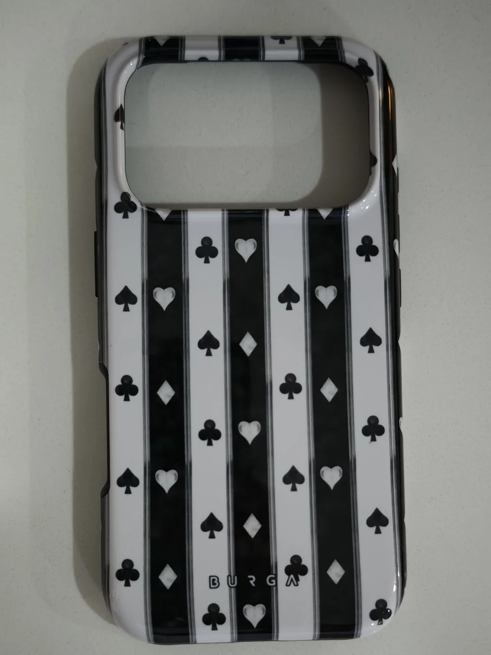 BURGA ♠️Queen's Court iPhone 17 Pro Case - Black & White